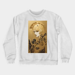 Gustav Klimt's Enigmatic Elegance: Inspired Woman in Radiant Reverie Crewneck Sweatshirt